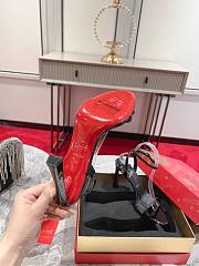 Christian Louboutin heeled sandals in black patent leather 10 cm - 5