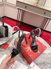 Christian Louboutin heeled sandals in black patent leather 10 cm - 4