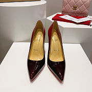 Christian Louboutin Kate pump in red and black ombré patent leather 10.5 cm - 2