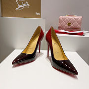 Christian Louboutin Kate pump in red and black ombré patent leather 10.5 cm - 4