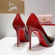 Christian Louboutin Kate pump in red and black ombré patent leather 10.5 cm - 5