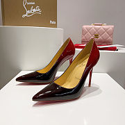 Christian Louboutin Kate pump in red and black ombré patent leather 10.5 cm - 6