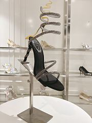  Rene Caovilla Cleo crystal-embellished velvet sandals 9.5 cm - 5