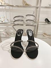  Rene Caovilla Cleo crystal-embellished velvet sandals 9.5 cm - 2