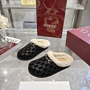 New Sol GG Horsebit suede slippers in black - 2