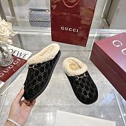 New Sol GG Horsebit suede slippers in black - 4