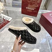 New Sol GG Horsebit suede slippers in black - 6