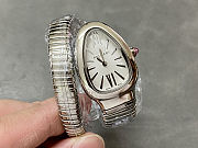 Serpenti Tubogas single spiral watch in stainless steel case and bracelet with silver 101828  - 1