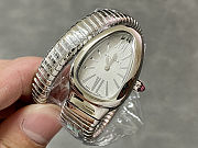 Serpenti Tubogas single spiral watch in stainless steel case and bracelet with silver 101828  - 2