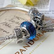 Pandora Moments sterling silver snake chain charm bracelet with charms - 6