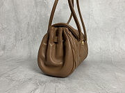  Miu Miu Matelassé Nappa Leather Shoulder Bag in Cognac brown 28X15X11cm - 2