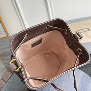 Gucci Ophidia Mini Bucket Bag in beige and brown GG Supreme canvas with brown 18.5x15x9 cm - 2