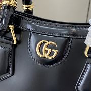  Gucci Diana mini tote bag in black leather with bamboo handles 20x16x10 cm - 2