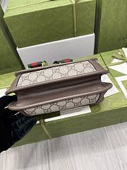 GG Supreme Monogram Web Small Neo Vintage Double Flap Messenger Bag Beige New Acero 22x16.5x4 cm - 3