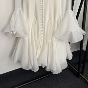 Zimmermann ruffle hem long-sleeved dress - 4