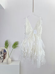 Zimmermann Rhythmic Fluted tulle mini dress in white - 2