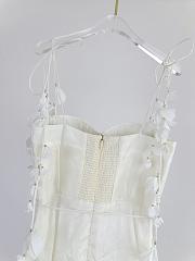 Zimmermann Natura linen and silk corset midi-dress in white - 5