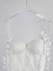 Zimmermann Natura linen and silk corset midi-dress in white - 3