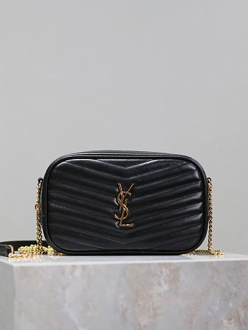 Saint Laurent logo-plaque crossbody mini bag 18×10×5cm