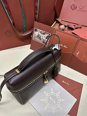 Loro Piana Extra Bag L27 Smooth Calfskin Dark Choco Licorice 27x16x10 cm - 5