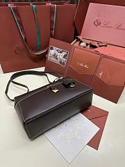 Loro Piana Extra Bag L27 Smooth Calfskin Dark Choco Licorice 27x16x10 cm - 3