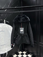 Moncler Grenoble Laplance shearling-trimmed belted GORE-TEX down jacket in black - 1