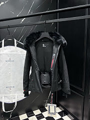 Moncler Grenoble Laplance shearling-trimmed belted GORE-TEX down jacket in black - 2