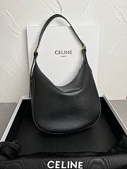 Celine Medium Heloïse bag in black supple grained calfskin 30 x28.5x8 - 4