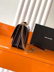  Saint Laurent Sunset Medium leather shoulder bag in a dark red 22x8x16cm - 5