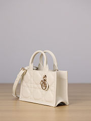 Dior Book Tote Off-white Macrocannage Calfskin 21.5x13x7.5 - 3