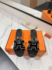 Hermès Oasis sandals in suede goatskin heel 4.5 cm - 3
