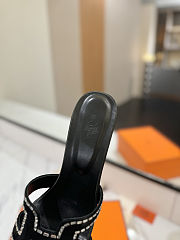 Hermès Oasis sandals in suede goatskin heel 4.5 cm - 4