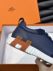Hermès Bouncing sneakers in a navy blue - 3