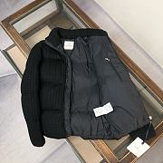 Moncler x Palm Angels Austru cable-knit wool short down jacket in black - 6