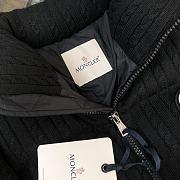 Moncler x Palm Angels Austru cable-knit wool short down jacket in black - 4