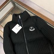 Moncler x Palm Angels Austru cable-knit wool short down jacket in black - 2