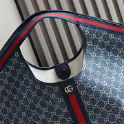 Gucci Giglio tote bag in blue and white GG denim with red and blue Web trim 60 x 47 x 16㎝ - 4
