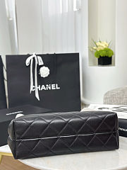 Chanel 25 color block shopping bag in grey suede and black leather24x35x14 cm - 5