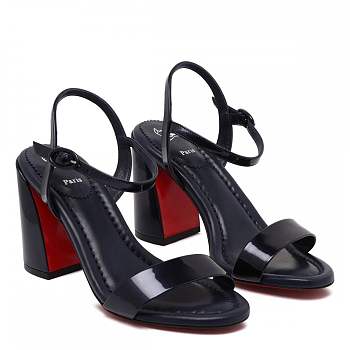 Christian Louboutin Women's Black Miss Jane 85 Patent Sandal 