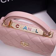 Chanel Pink Quilted Lambskin Leather Small Trendy CC Flap Bag 25*12*17cm - 6