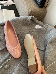 Chanel ballet flats pink leather  - 4