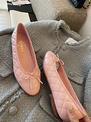 Chanel ballet flats pink leather  - 2