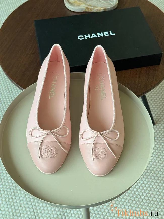 Chanel Pink Women's Ballerina Shoes - 1