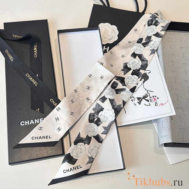 Chanel scarf black and white - 1