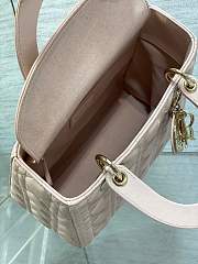 Dior Lady Bag Powder Pink Cannage Lambskin 24x20x11 cm - 5