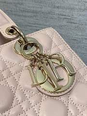 Dior Lady Bag Powder Pink Cannage Lambskin 24x20x11 cm - 3