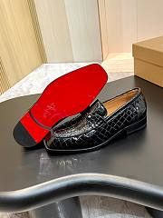 Christian Louboutin Urbino Moc loafers in black crocodile-embossed calfskin - 5
