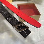 Christian Louboutin HAPPY RUI CL Logo Reversible Croc Leather Belt Black 3.5 cm - 6
