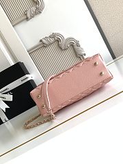 Chanel Coco flap bag with top handle in pink 24 cm - 5