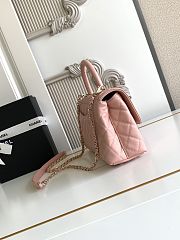 Chanel Coco flap bag with top handle in pink 24 cm - 2